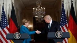 Trump နဲ့ Merkel တွေ့ဆုံမှု ၂ နိုင်ငံကြားစိုးရိမ်မှုကို လျှော့ပါးစေ