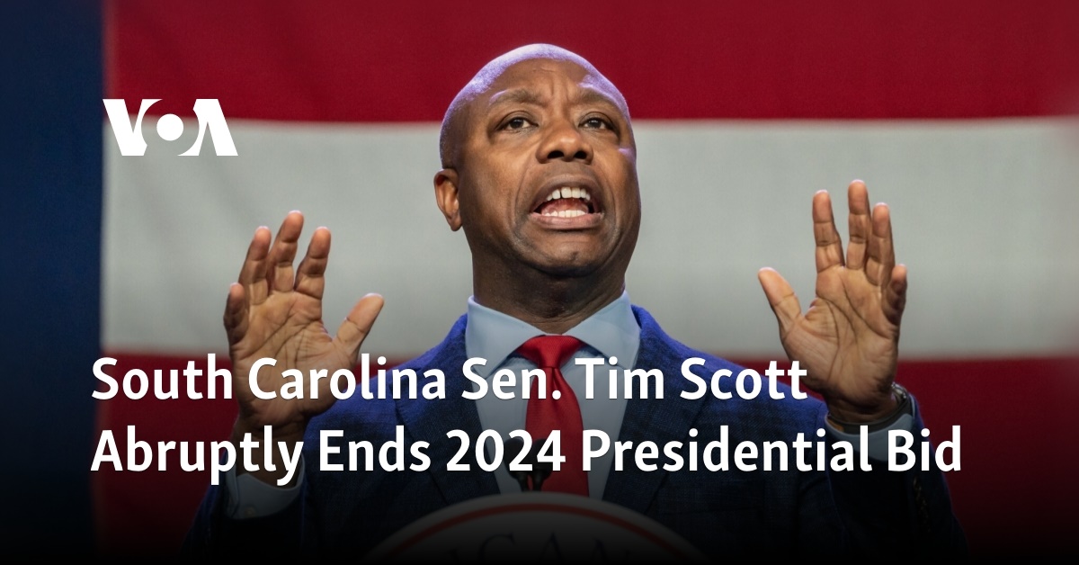 South Carolina Sen. Tim Scott Abruptly Ends 2024 Presidential Bid