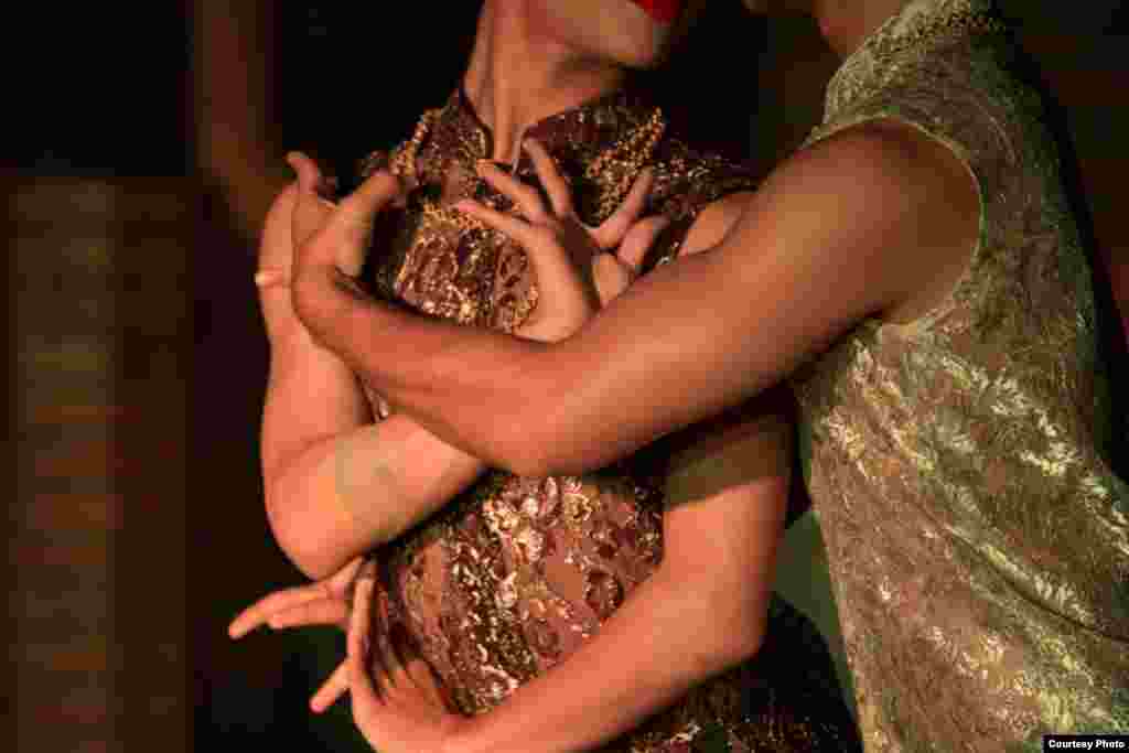 Dancers perform PRUM x POP which depicts Khmer classical dance onto contemporary pop music, Siem Reap, Cambodia, July 14, 2017. (Photo: Enric Contreras)