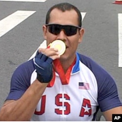 Oscar 'Oz' Sanchez, a US Marine veteran who served in Iraq and Afghanistan, is the current Paralympics gold medalist.