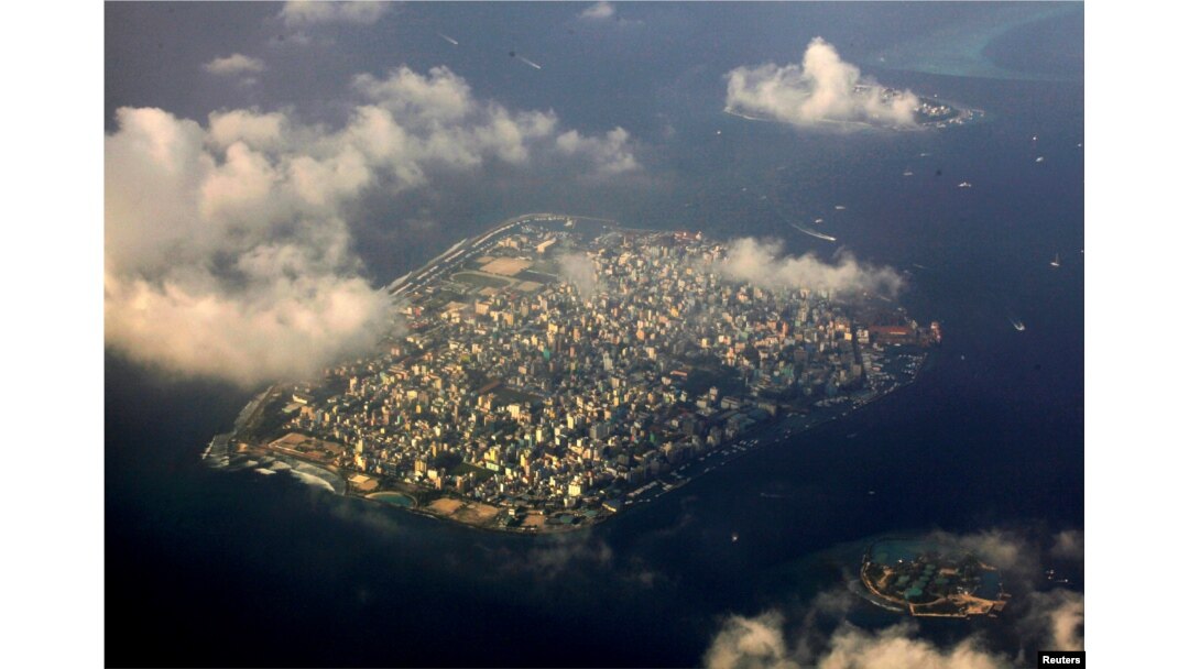 FILE - An aerial view of Maldives capital Male, Dec. 9, 2009.