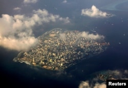 FILE - An aerial view of Maldives capital Male, Dec. 9, 2009.