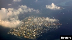 FILE - An aerial view of Maldives capital Male, Dec. 9, 2009. 