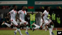 'Yan wasan Burkina Faso a lokacin gasar AFCON a Kamaru