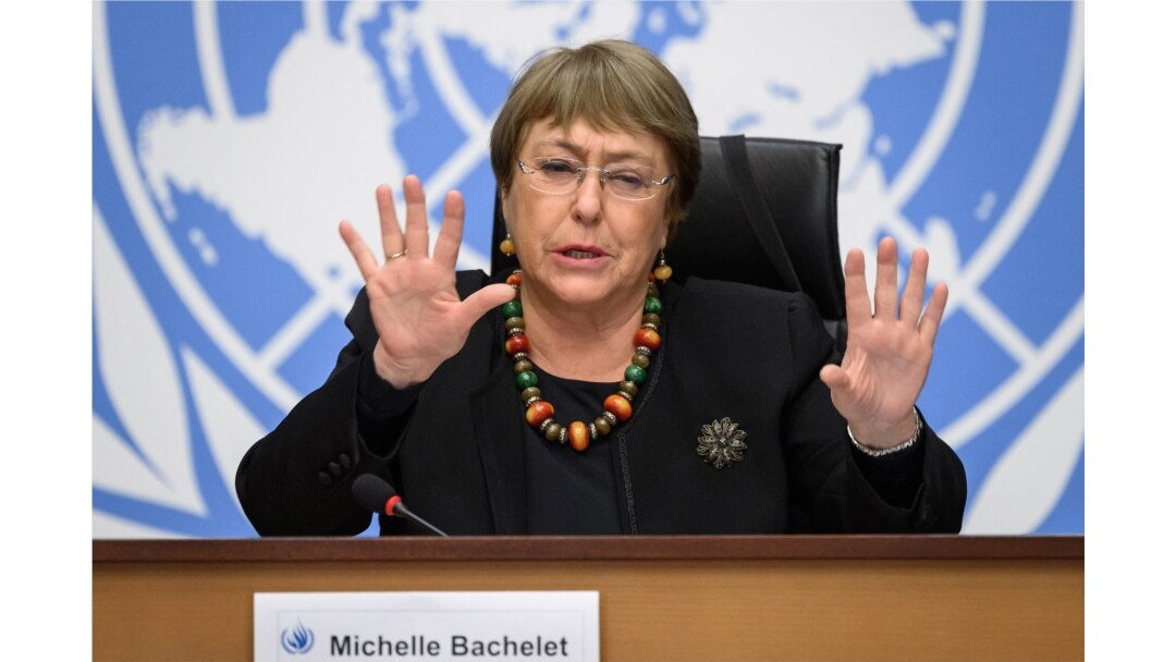 Michelle Bachelet, Komisaris Tinggi HAM PBB berbicara di Jenewa, Swiss