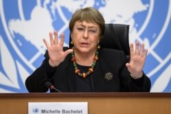 Michelle Bachelet, Komisaris Tinggi HAM PBB berbicara di Jenewa, Swiss