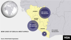 New cases of Ebola in West Africa