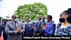 Président Félix Tshisekdi nsima na bokomi na Brazzaville, Congo, le 26 octobre 2020. (Twitter/Fatshi News)