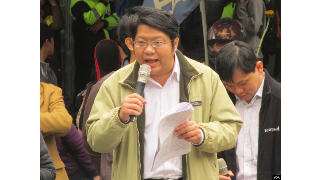 两岸协议监督联盟召集人赖中强（美国之音张永泰拍摄）
