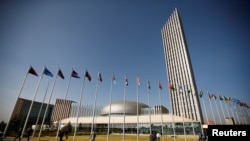 由中國企業承建的位於埃塞俄比亞首都亞的斯亞貝巴的非盟大樓。