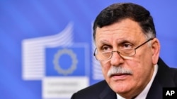 Libya's Prime Minister Fayez al-Sarraj meets, April 5, 2017, in Stuttgart, Germany with top U.S. officials, in hopes of finding a way forward for what one analyst is calling “the Obama administration’s Iraq.”