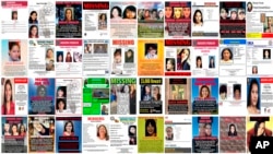 This combination of images from various law enforcement agencies and organizations shows posters of missing and slain Native American women and girls as of September 2018. No one knows precisely how many there are because authorities don't have reliable statistics. But some call it an epidemic, a long-standing problem linked to inadequate resources and a confusing jurisdictional maze. 