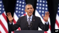 11月21日，美國總統奧巴馬在拉斯維加斯的一個行政人員會議上，為他的移民政策辯護。