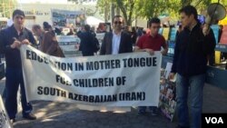 İran azərbaycanlılarının BMT qarşısında aksiyası