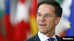 Netherland’s Prime Minister Mark Rutte arrives at a European Union leaders summit in Brussels, Belgium, March 22, 2018. 