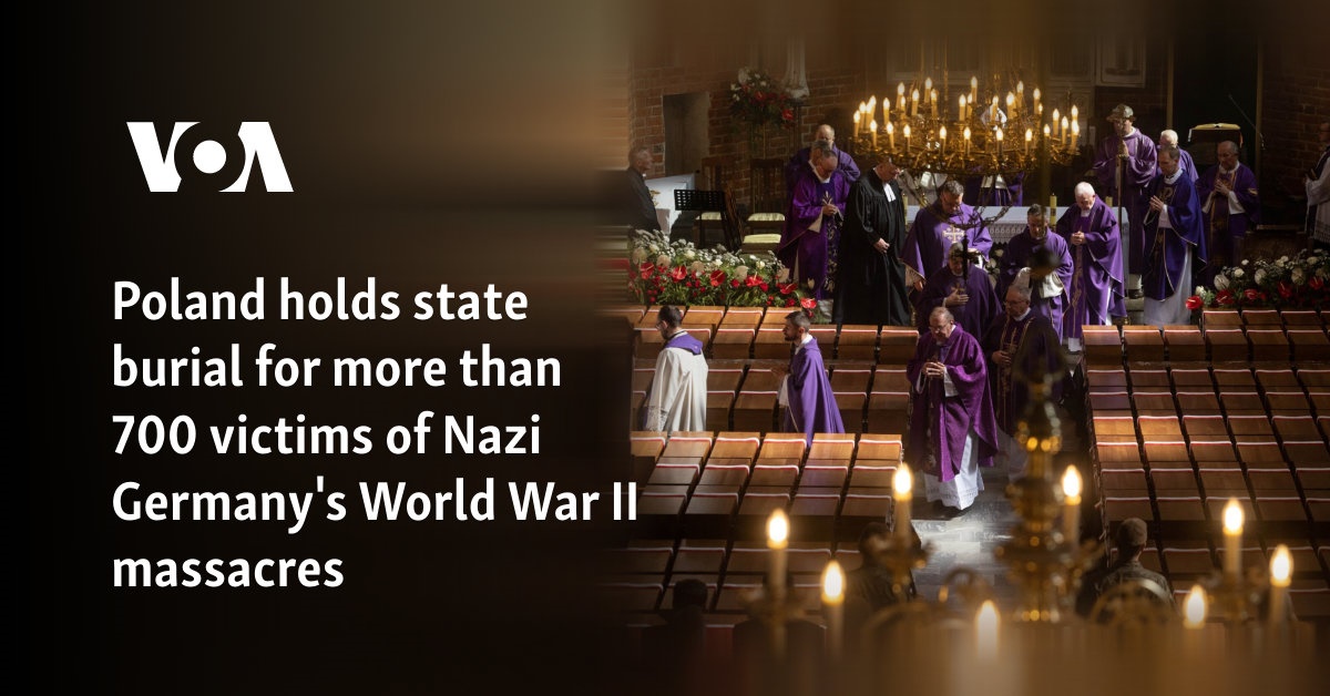 Poland Death Ritual Poland holds state burial for more than 700 victims of Nazi Germany's ...
