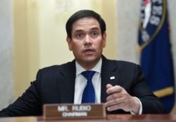Senator Marco Rubio, di Capitol Hill, Washington, Juni 2020.