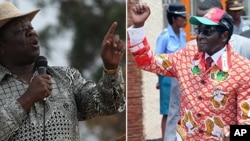 Movement for Democratic Change (MDC-T) leader Morgan Tsvangirai and Zanu PF's Robert Mugabe. (AP Photos/Collage by Ntungamili Nkomo)