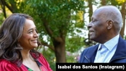 L'ancien président angolais José Eduardo dos Santos (à dr.) et sa fille Isabel dos Santos - photo publiée sur le compte Instagram de cette dernière le 31 décembre 2019.