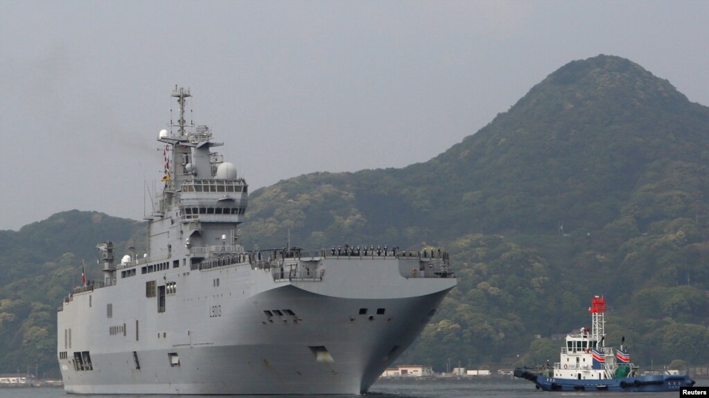 Tàu đổ bộ của Pháp đã tới căn cứ hải quân của Nhật ở Sasebo, Nagasaki, để chuẩn bị cho cuộc tập trận chung với Mỹ, Anh và Nhật ngoài khơi đảo Guam.
