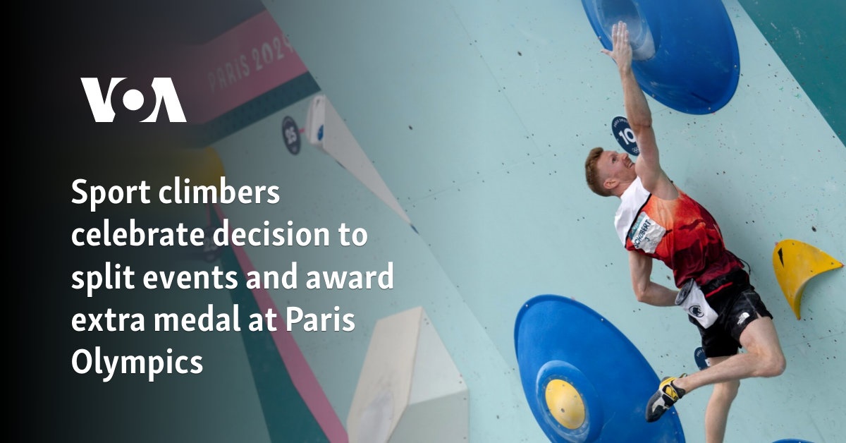 Sport climbers celebrate decision to split events and award extra medal at Paris Olympics