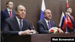 Türkiye ve Rusya Dışişleri Bakanları Mevlüt Çavuşoğlu ve Sergey Lavrov