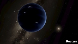 An artist's rendering shows the distant view from "Planet Nine" back towards the sun, in this handout photo provided by the California Institute of Technology (Caltech) in Pasadena, California, Jan. 20, 2016.