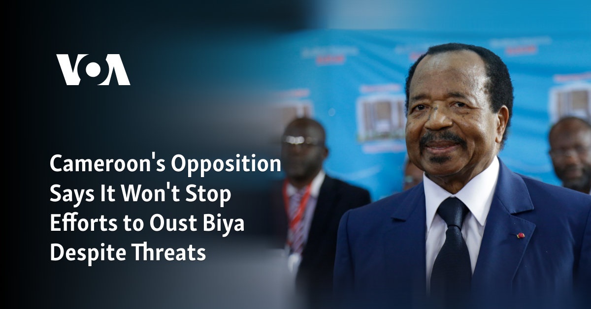 Cameroon's Opposition Says It Won't Stop Efforts to Oust Biya Despite Threats