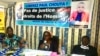 Les défenseurs des droits de l’homme en conférence de presse sur l’affaire Paul Chouta, le 2 septembre 2020 à Yaoundé. (VOA/Emmanuel Jules Ntap)