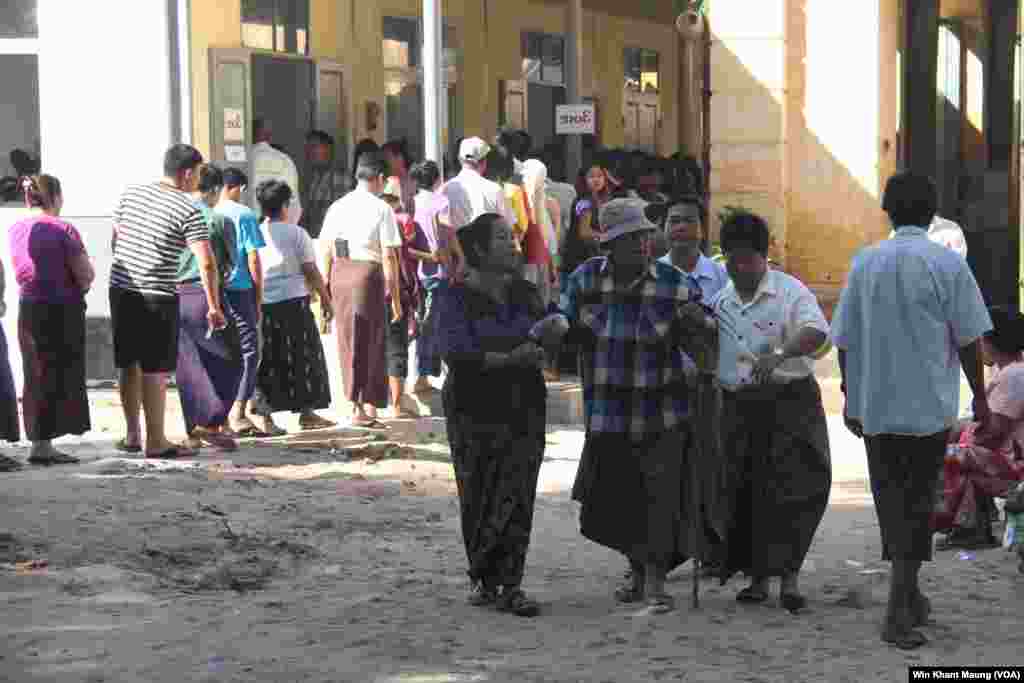 Even older people go to polling stations on election day. Nov. 8th, 2015