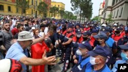 Albania Theater Protest