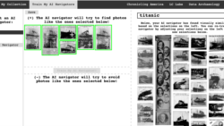 A screenshot of the new Newspaper Navigator tool shows an image search for "titanic."