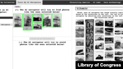 A screenshot of the new Newspaper Navigator tool shows an image search for "titanic."
