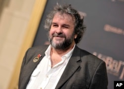 FILE - Writer/director/producer Peter Jackson arrives at the Los Angeles premiere of "The Hobbit: The Battle Of The Five Armies" in Los Angeles, Dec. 9, 2014.