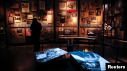 The historical exhibition section inside the National September 11 Memorial & Museum is seen during a press preview in New York, May 14, 2014.