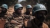 FILE - Moroccan peacekeepers from the U.N. Multidimensional Integrated Stabilization Mission in the Central African Republic (MINUSCA) patrol in Bangassou, Feb. 3, 2021. The force's mandate has been extended until November 2025.