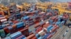 资料片：韩国釜山新港的集装箱码头