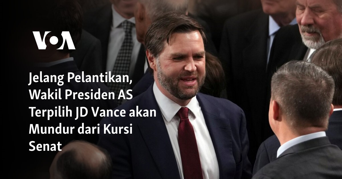 Jelang Pelantikan, Wakil Presiden AS Terpilih JD Vance akan Mundur dari Kursi Senat