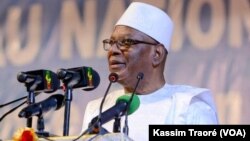 Le président IBK parle à la population à Bamako, le 14 décembre 2019. 