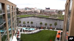 Foto de archivo de la ciudad de Stockton, que ayer se declaró en bancarrota.