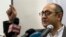 Presidential candidate Khaled Ali gives a press conference at his office in Cairo, Egypt, Jan. 17, 2018. 