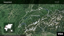 FILE - Map of Switzerland 