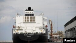 Poland -- The LNG tanker "Clean Ocean" is pictured during the first U.S. delivery of liquefied natural gas to LNG terminal in Swinoujscie, June 8, 2017