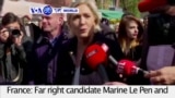 VOA60 World- Le Pen, Macron reach run-off stage of French presidential election