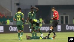 Sadio Mane a kwance bayan da suka yi gware da golan Cape Verde