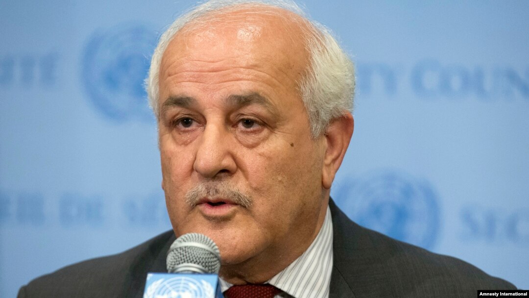 Duta Besar Palestina untuk PBB, RIyad Mansour.