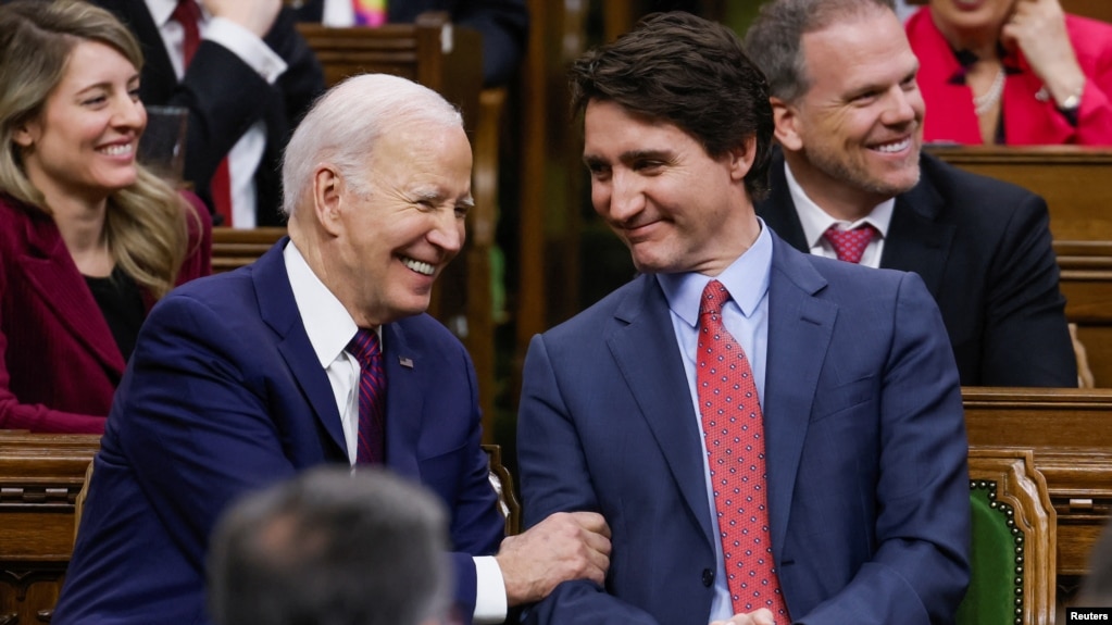 U.S. President Joe Biden meets with Canadian PM Justin Trudeau in Ottawa
