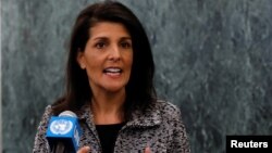 Duta Besar Amerika Serikat untuk PBB, Nikki Haley di New York (Foto: dok).