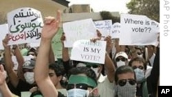 Post-election protests in Iran, June, 2009.