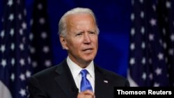 FILE PHOTO: Former U.S. Vice President Joe Biden accepts the 2020 Democratic presidential nomination